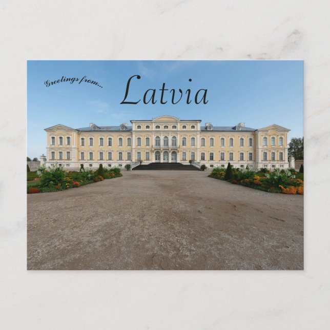 Carte Postale Palais de Rundale en Lettonie (Devant)