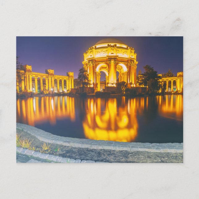 Carte Postale Palais des Beaux-Arts la Nuit (Devant)