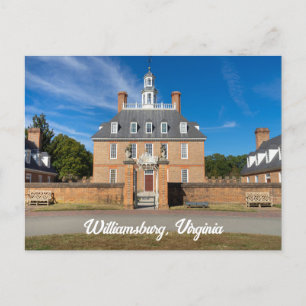 Carte Postale Palais des Gouverneurs à Williamsburg VA