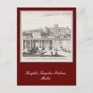 Carte Postale Palais des Templiers, Malte