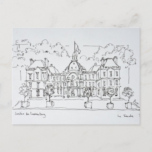 Carte Postale Palais du Luxembourg | rue de Vaugirard, Paris (Devant)