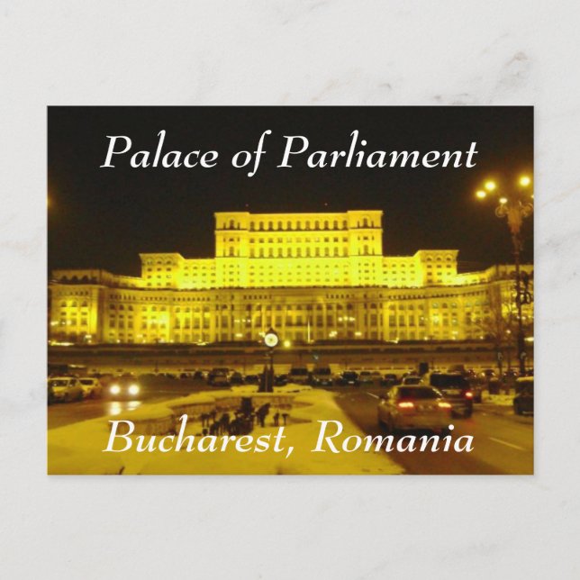 Carte Postale Palais du Parlement, Bucarest, Roumanie (Devant)