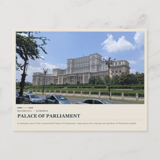 Carte Postale Palais du Parlement de Bucarest (Devant)