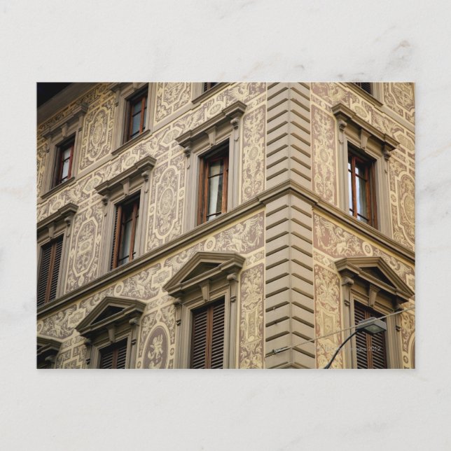 Carte Postale palais du XVIe siècle avec  de fé orné, Florence, (Devant)
