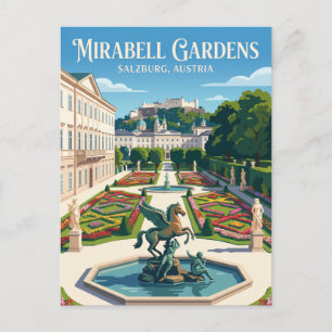 Carte Postale Palais et jardins de Mirabell Autriche