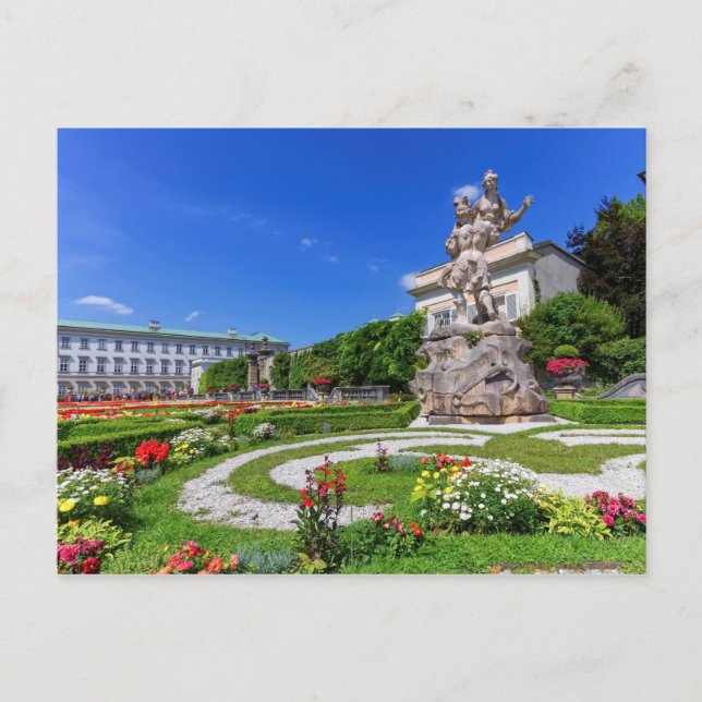 Carte Postale Palais et jardins Mirabell, Salzbourg, Autriche (Devant)