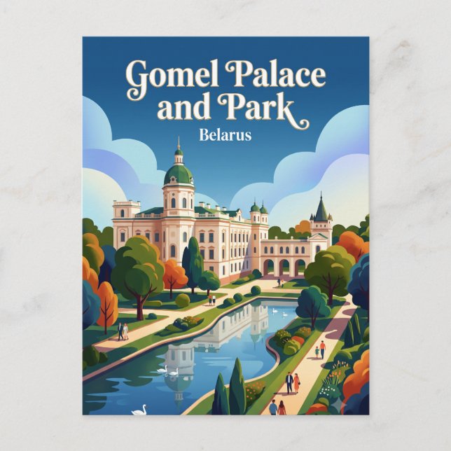 Carte Postale Palais et parc de Gomel Biélorussie (Devant)
