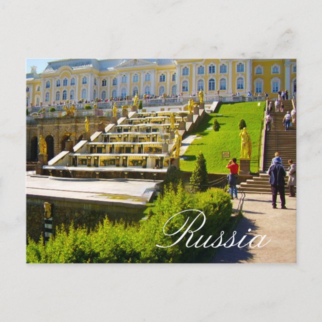 Carte Postale Palais Peterfhof Saint Petersburg Russie (Devant)