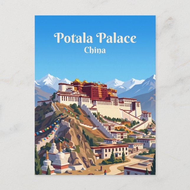 Carte Postale Palais Potala Chine (Devant)