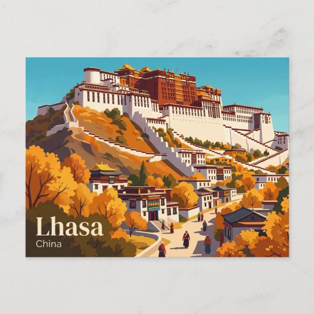 Carte Postale Palais Potala Chine (Devant)