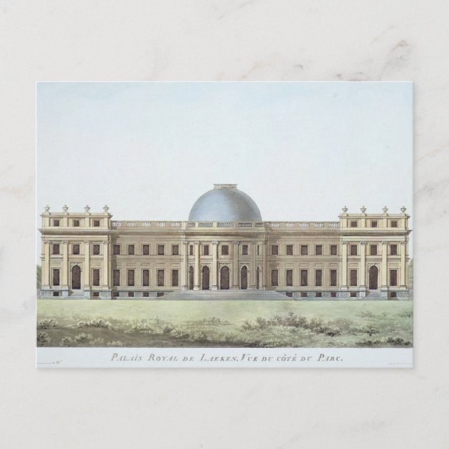 Carte Postale Palais Royal à Laeken, Vue du parc, de ' (Devant)