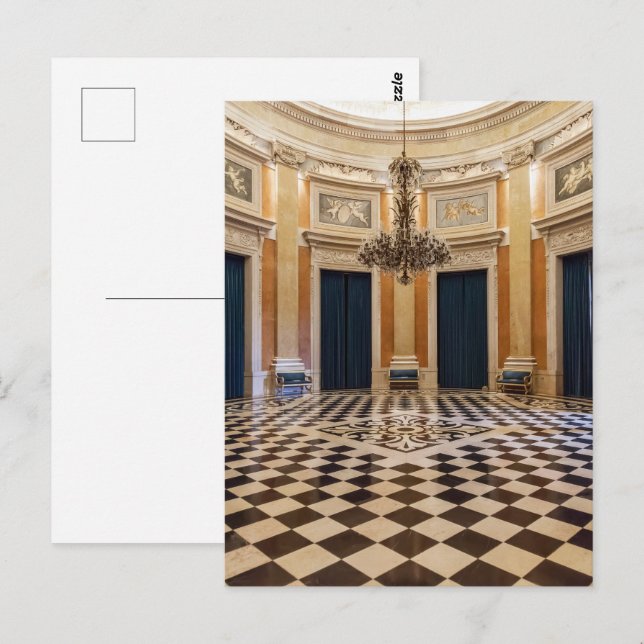 Carte Postale Palais Royal d'Ajuda. Sala dos Archeiros Hall Lisb (Devant / Derrière)