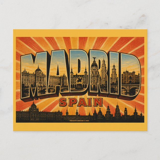 Carte Postale Palais royal de Madrid Espagne (Devant)
