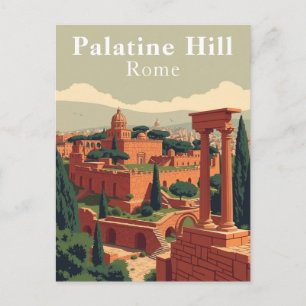 Carte Postale Palatine Hill, Rome, Italie Art Vintage
