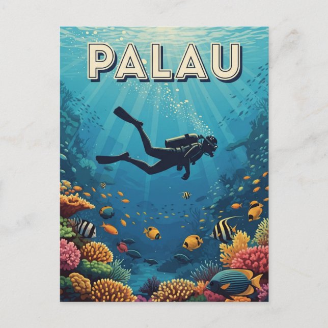 Carte Postale Palau Plongée Plongée Travel (Devant)