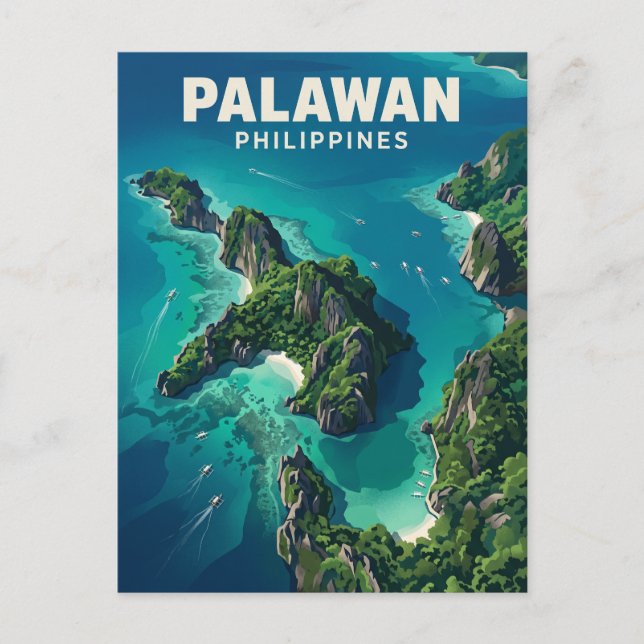 Carte Postale Palawan Philippines (Devant)