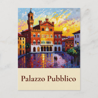 Carte Postale Palazzo Pubblico - Sienne, Toscane, Italie central