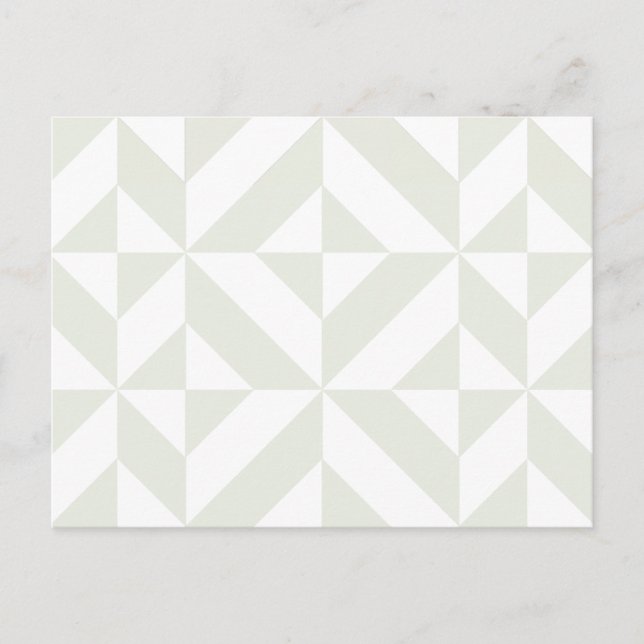 Carte Postale Pale Gray Geometric Deco Cube Pattern (Devant)