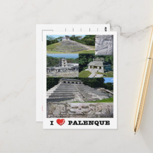 Carte Postale Palenque - Chiapas - Mexique - J'aime -