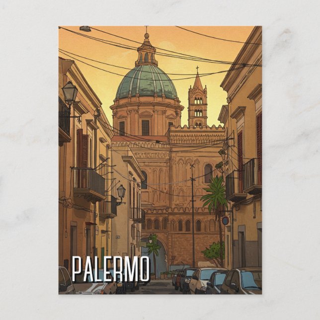 Carte Postale Palerme Sicile Italie Voyage (Devant)