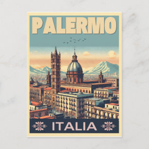 Carte Postale Palerme sicilienne Italie cadeaux souvenirs vintag