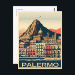 Carte Postale Palerme sicilienne Italie cadeaux souvenirs vintag<br><div class="desc">"Palerme Vintage" "Palerme moderne" "Palerme Italie" "Palerme architecture" "Plages de Palerme" "Palerme tourisme" "Italie vieilles villes" "Cadeaux personnalisés Palerme" "Marchandises Sicile" "Palerme personnalisée"</div>