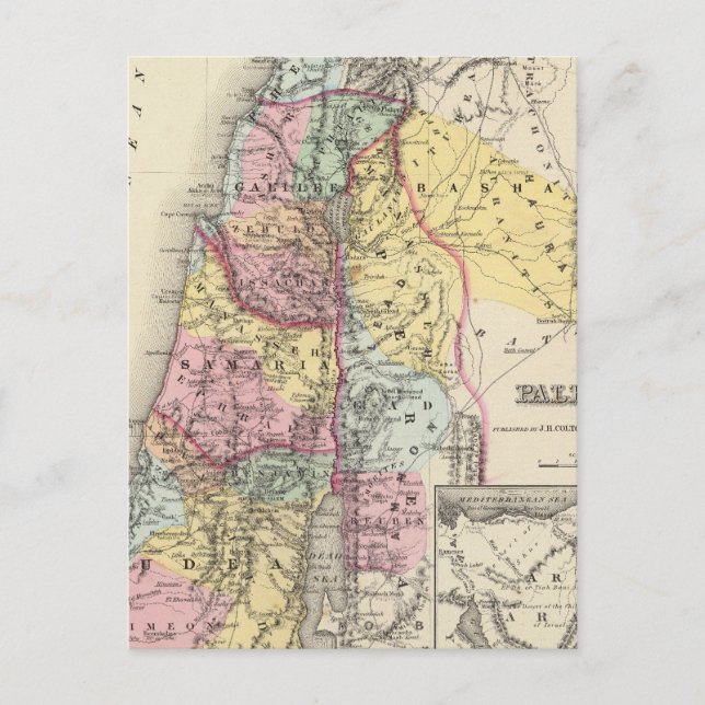 Carte Postale Palestine avec Arabie Petraea (Devant)