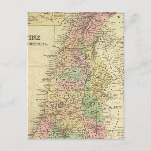 Carte Postale Palestine et pays limitrophes (Devant)