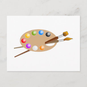 Carte Postale Palette Artiste
