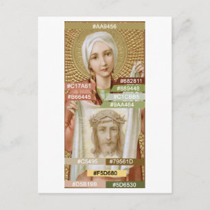 Carte Postale Palette de couleurs de Ste Véronique de Jérusalem