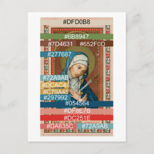 Carte Postale Palette de couleurs pour Marie, Mater Dolorosa (SA