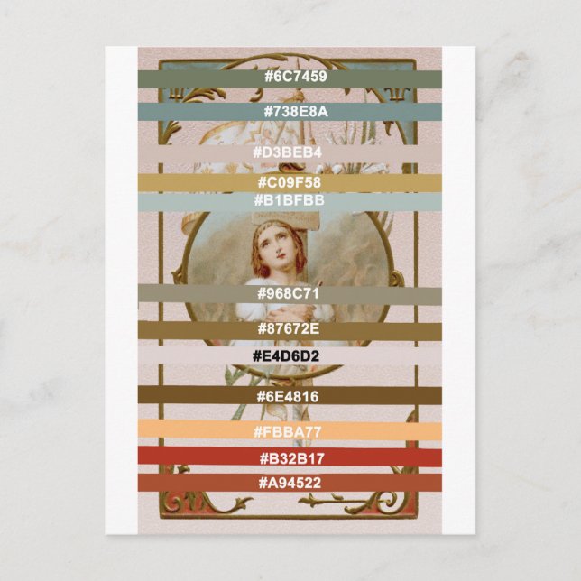 Carte Postale Palette de couleurs pour Saint Jean d'Arc (BF 01) (Devant)