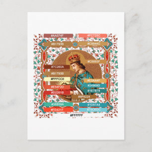 Carte Postale Palette de couleurs pour Saint-Louis IX le Roi (BK