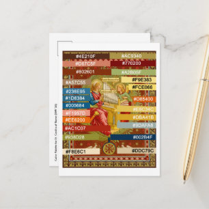 Carte Postale Palette de couleurs pour Sainte-Cécile de Rome (SN