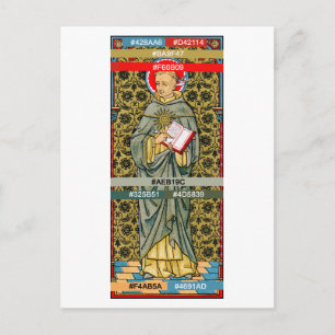 Carte Postale Palette de couleurs pour St. Thomas d'Aquin (VVP 0