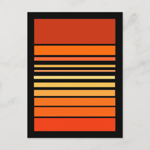Carte Postale Palette de lignes de couleur orange