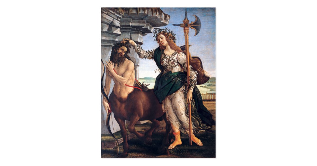 Carte Postale Pallas et le centaure, Sandro Botticelli Zazzle.fr