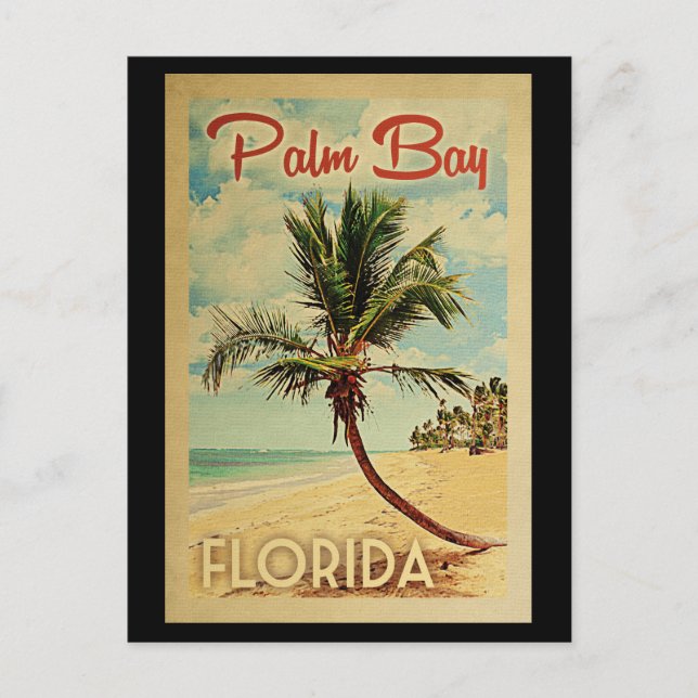 Carte Postale Palm Bay Palm Tree Vintage voyage (Devant)
