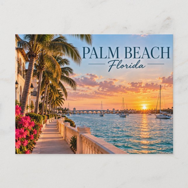 Carte Postale Palm Beach Floride (Devant)
