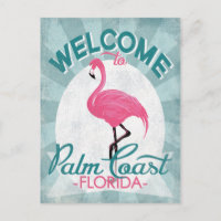 Palm Coast Floride Flamant rose rose Rétro