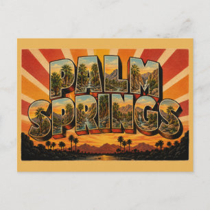 Carte Postale Palm Springs Californie Oasis du désert Canyon Pal