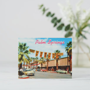 Carte Postale Palm Springs, Californie vintage années 1950