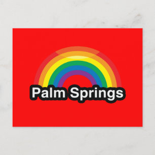 CARTE POSTALE PALM SPRINGS PRIDE LGBT RAINBOW
