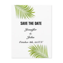 Palm Tree Foliage Vert Aquarelle Feuille Mariage