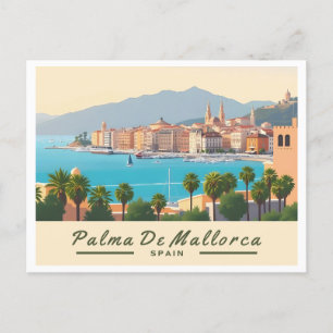 Carte Postale Palma de Majorque Espagne Pastel Travel