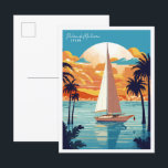 Carte Postale Palma de Majorque Espagne voyage millésime<br><div class="desc">Palma de Mallorca Espagne vintage lieu de voyage illustration</div>