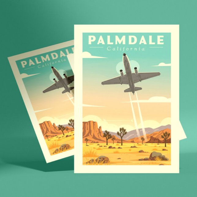 Carte Postale Palmdale Californie vintage (Créateur téléchargé)