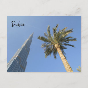 Carte Postale palmier de burj khalifa