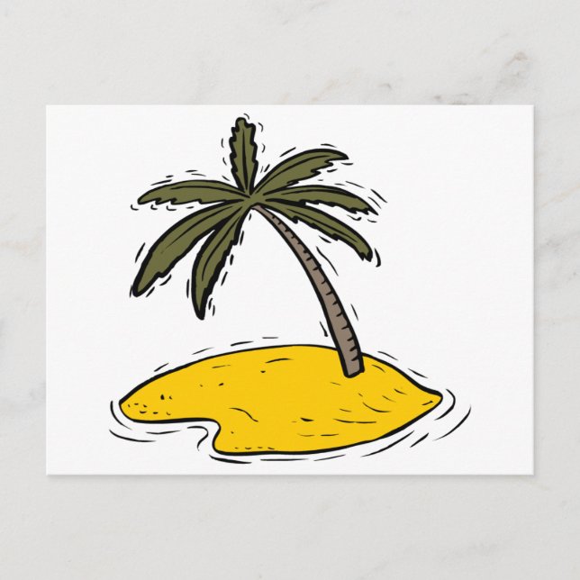 Carte Postale Palmier Solitaire (Devant)