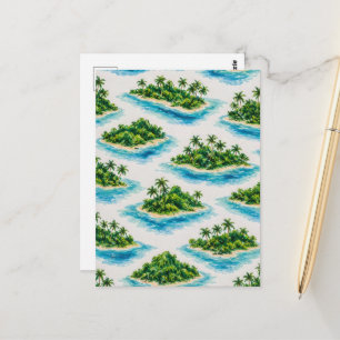 Carte Postale Palmiers de l'île tropicale
